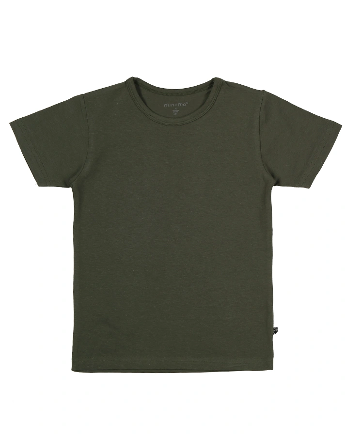 T-Shirt BASIC KNIT 2er-Pack in olive/anthrazit melange