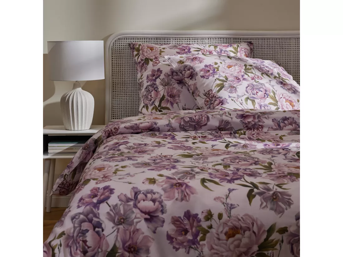 Literie en satin de coton Aurelis rose moyen 200 x 220