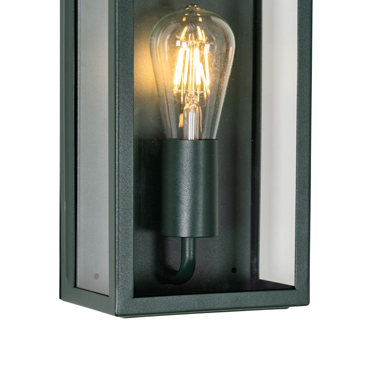 Industriële buiten wandlamp donker groen met glas IP44 - Rotterdam