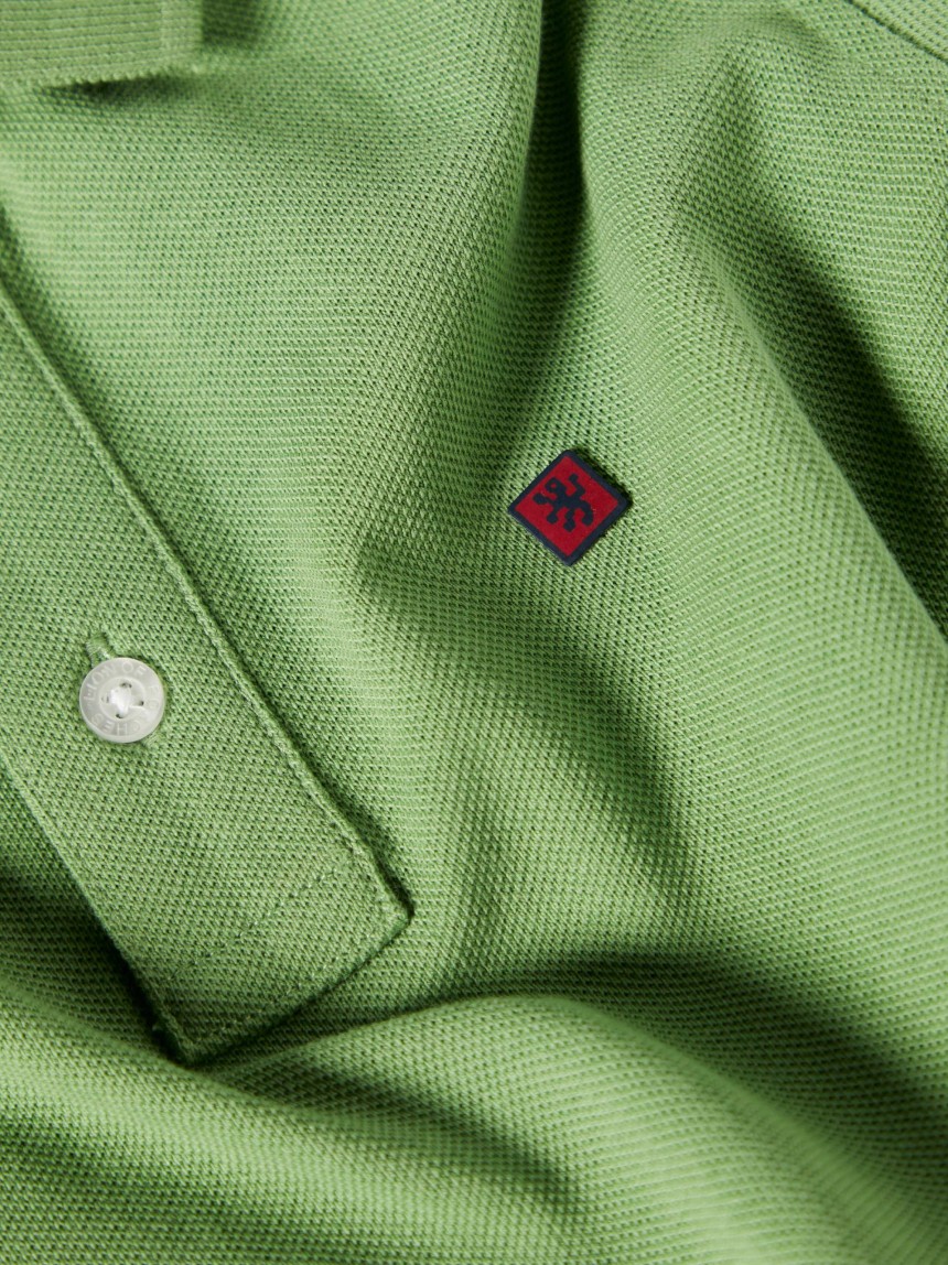 Polo de manga curta 100% algodão