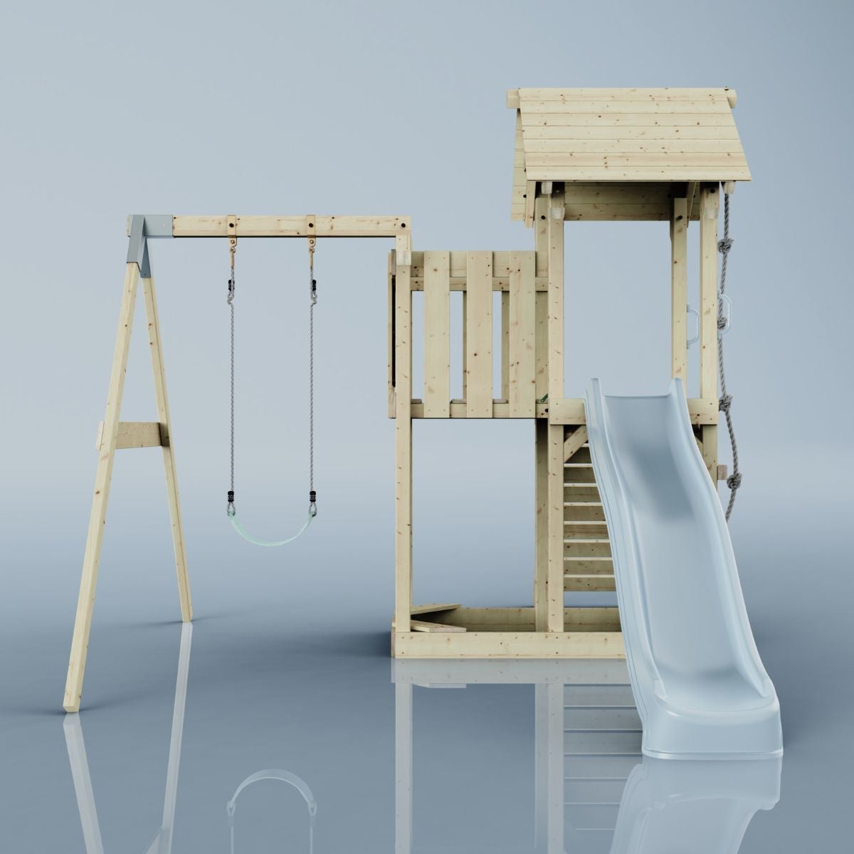 PolarPlay Bergen houten speeltoren in blauw