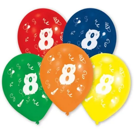 amscan Ballons mit Zahl 8, 10 Stück