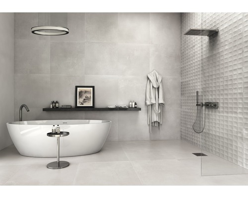 Porseleinen wand- en vloertegel Greenwich perla mat grijs 60 x 60 cm