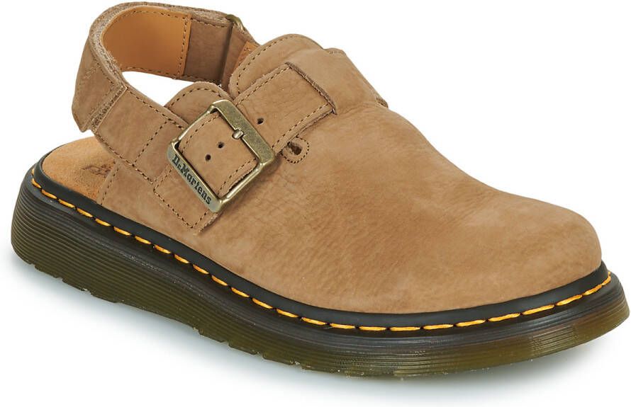 Dr. Martens Patchwork Leren Sandalen met Riptape Straps Beige Heren