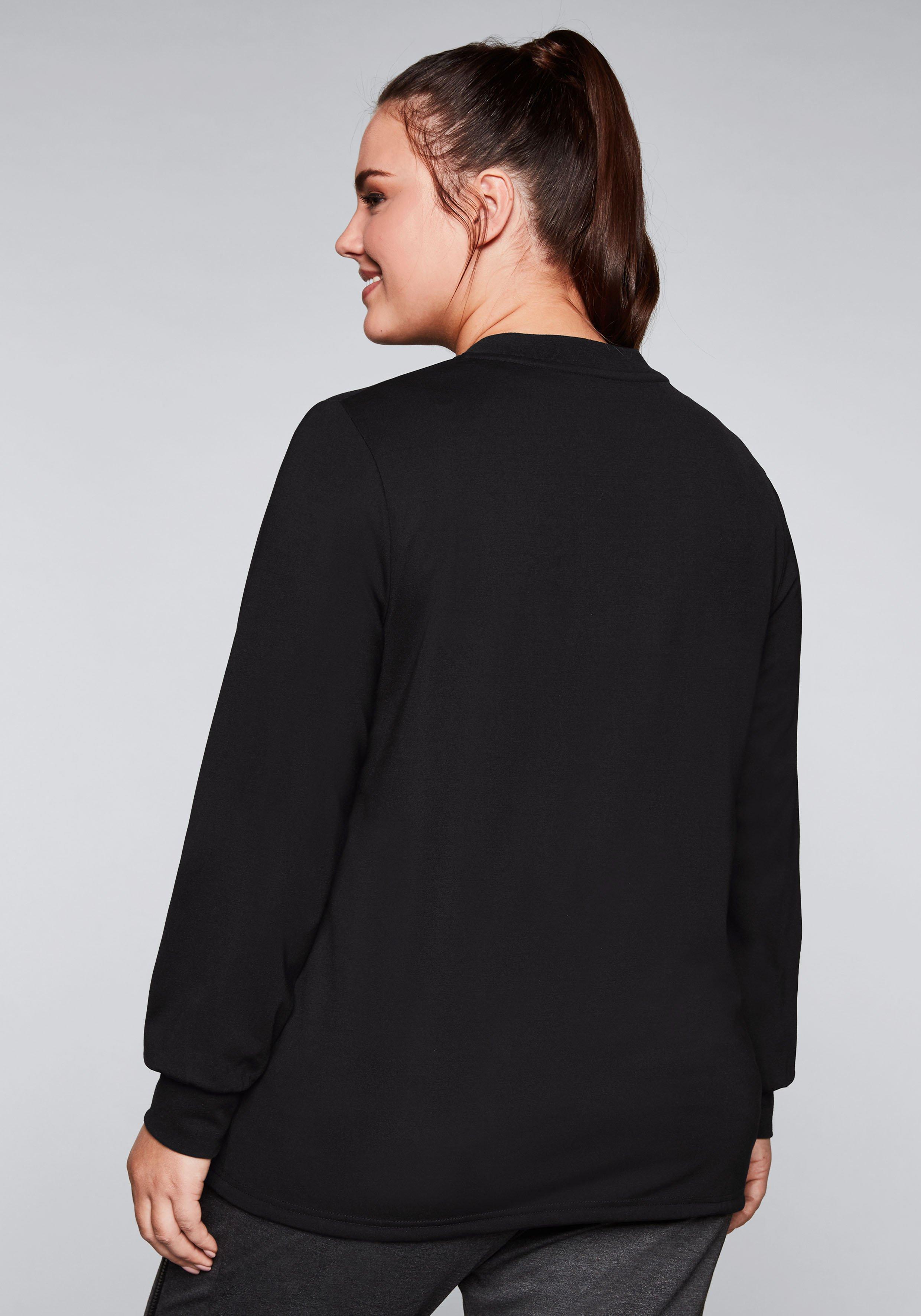 Trainingsjacke mit Reißverschluss, aus Sweat