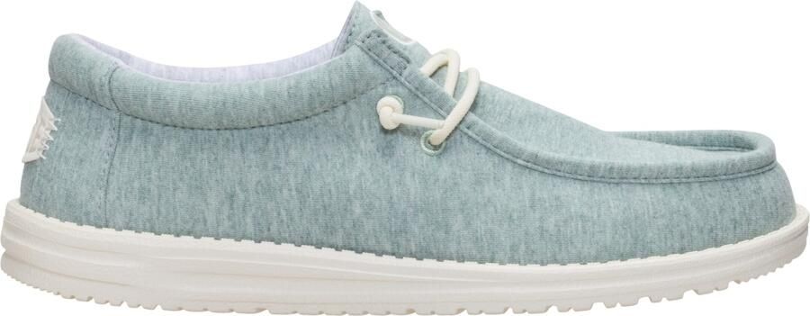 HeyDude Wally Stretch Jersey Sneakers turkoois grijs