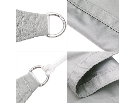 VIDAXL - Voile d'ombrage gris clair 6x4 m 100% polyester oxford