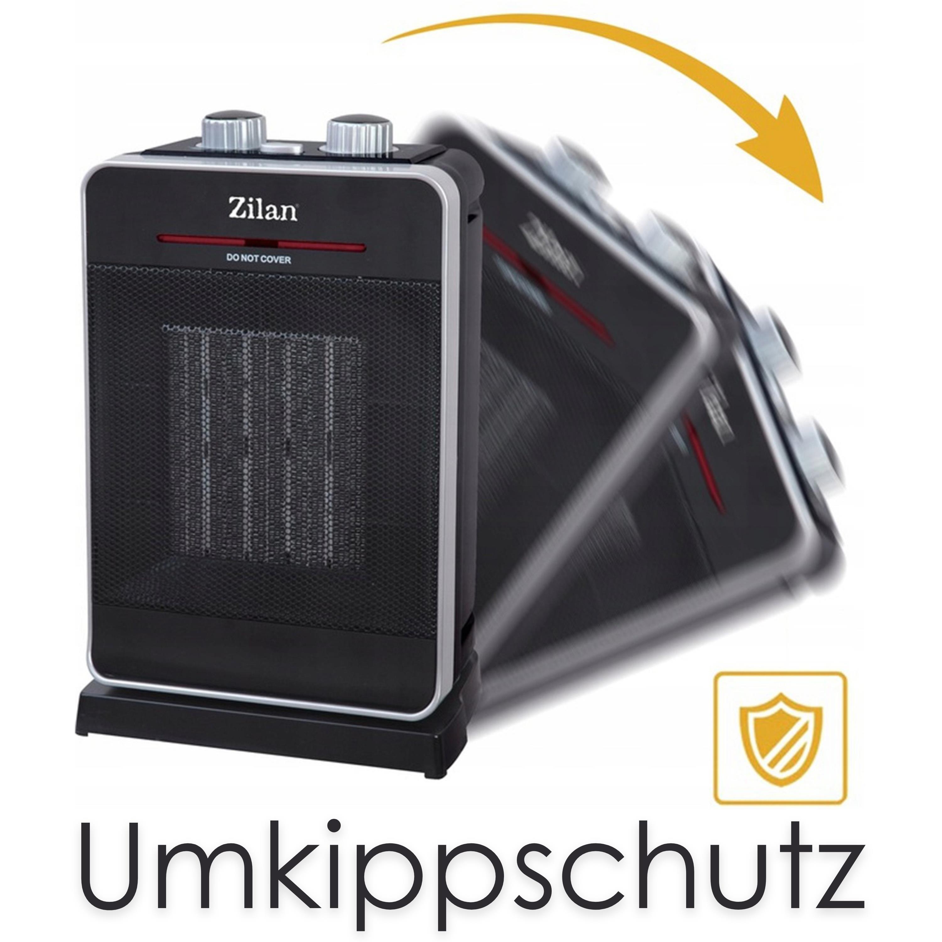 Zilan Keramik Heizlüfter 2 Leistungstufen Oszillierend 2000W