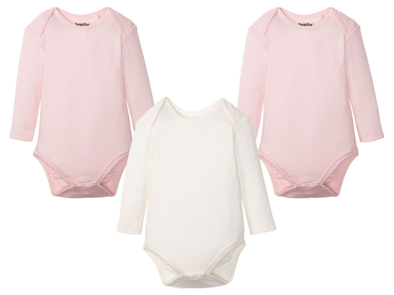 ribrompertje voor babymeisjes, 3 stuks, van katoen