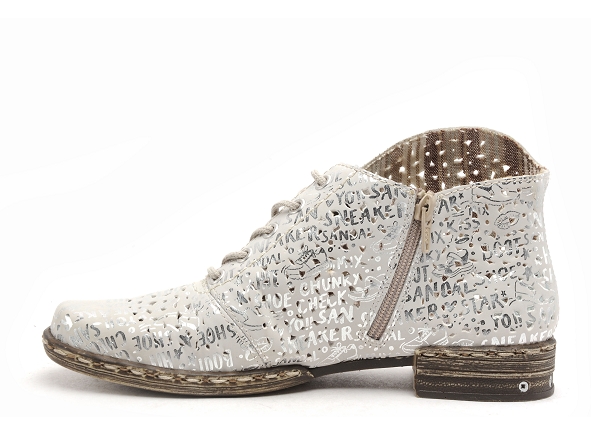 Rieker boots bottine plates femme m1835 argent