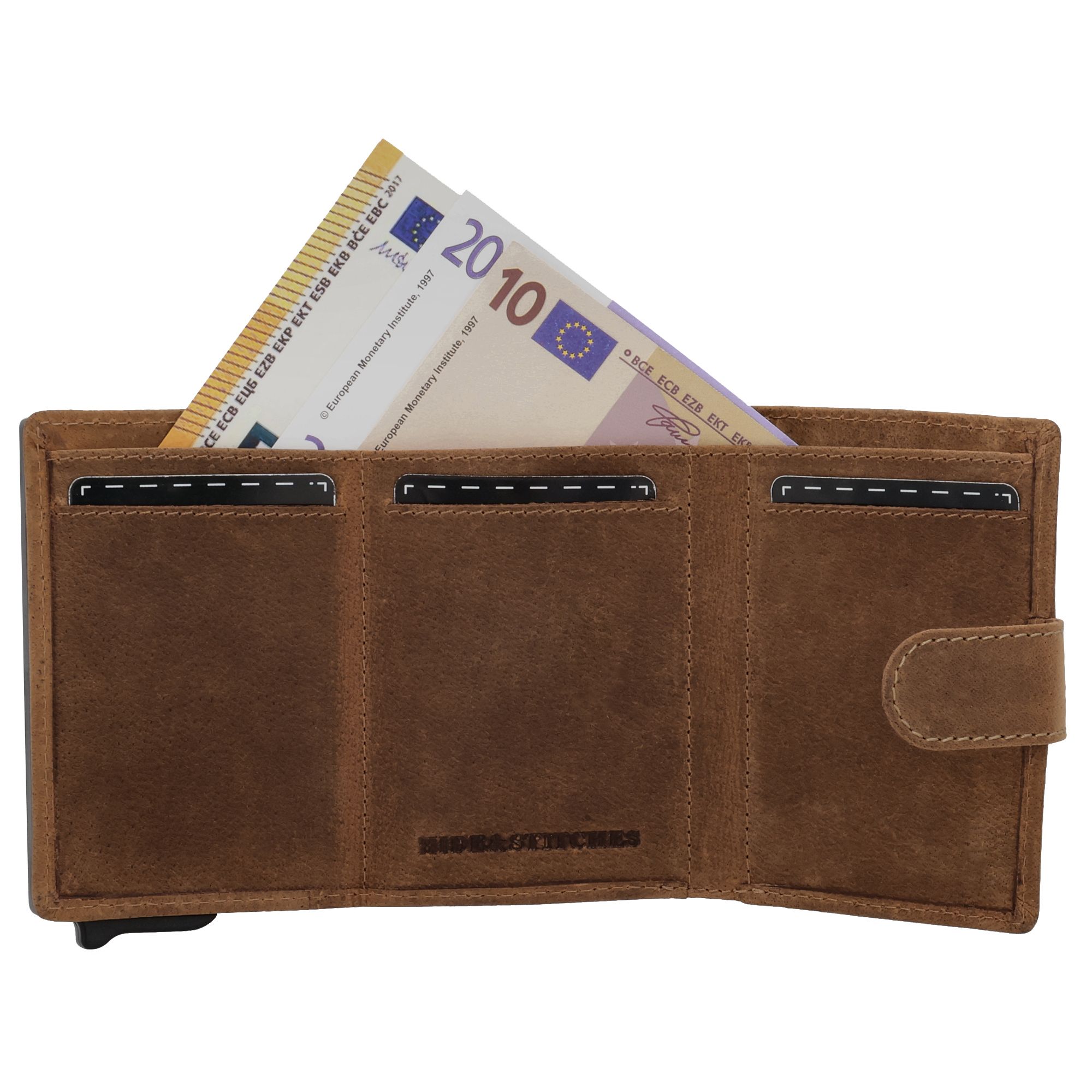 Hide & Stitches Idaho Assorti Safety Wallet Bruin