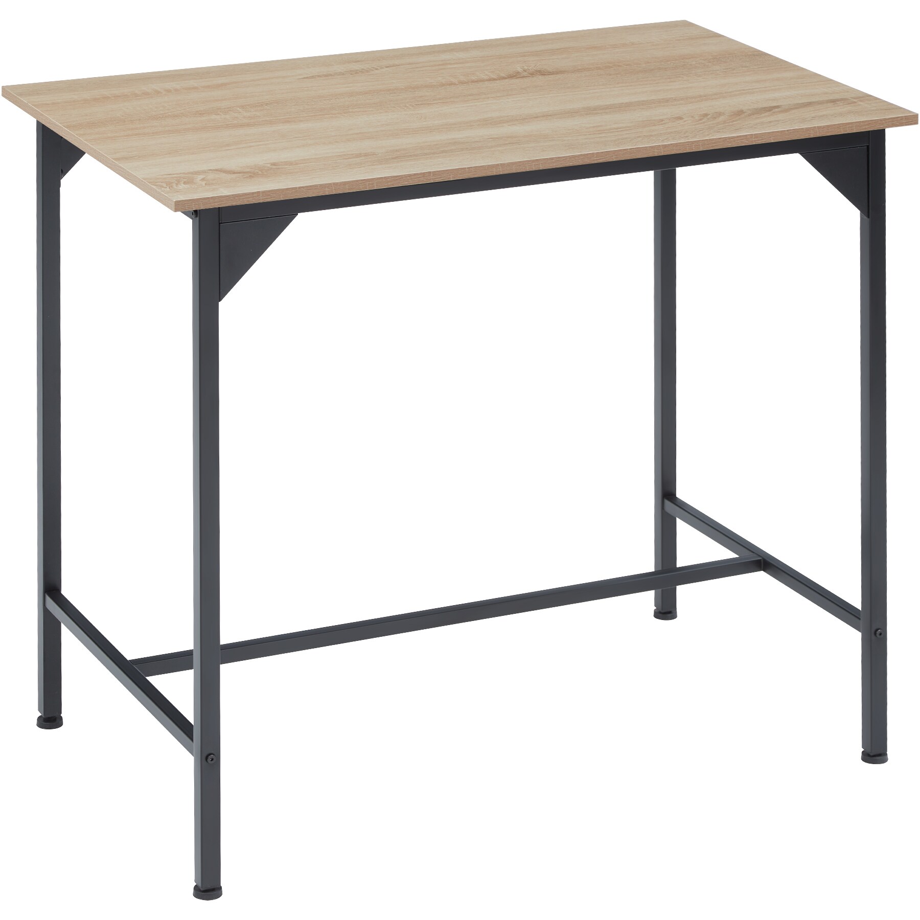 tectake® Bartisch-Set, 5-teilig, Industrial Style, mit höhenverstellbaren Kunststofffüßen