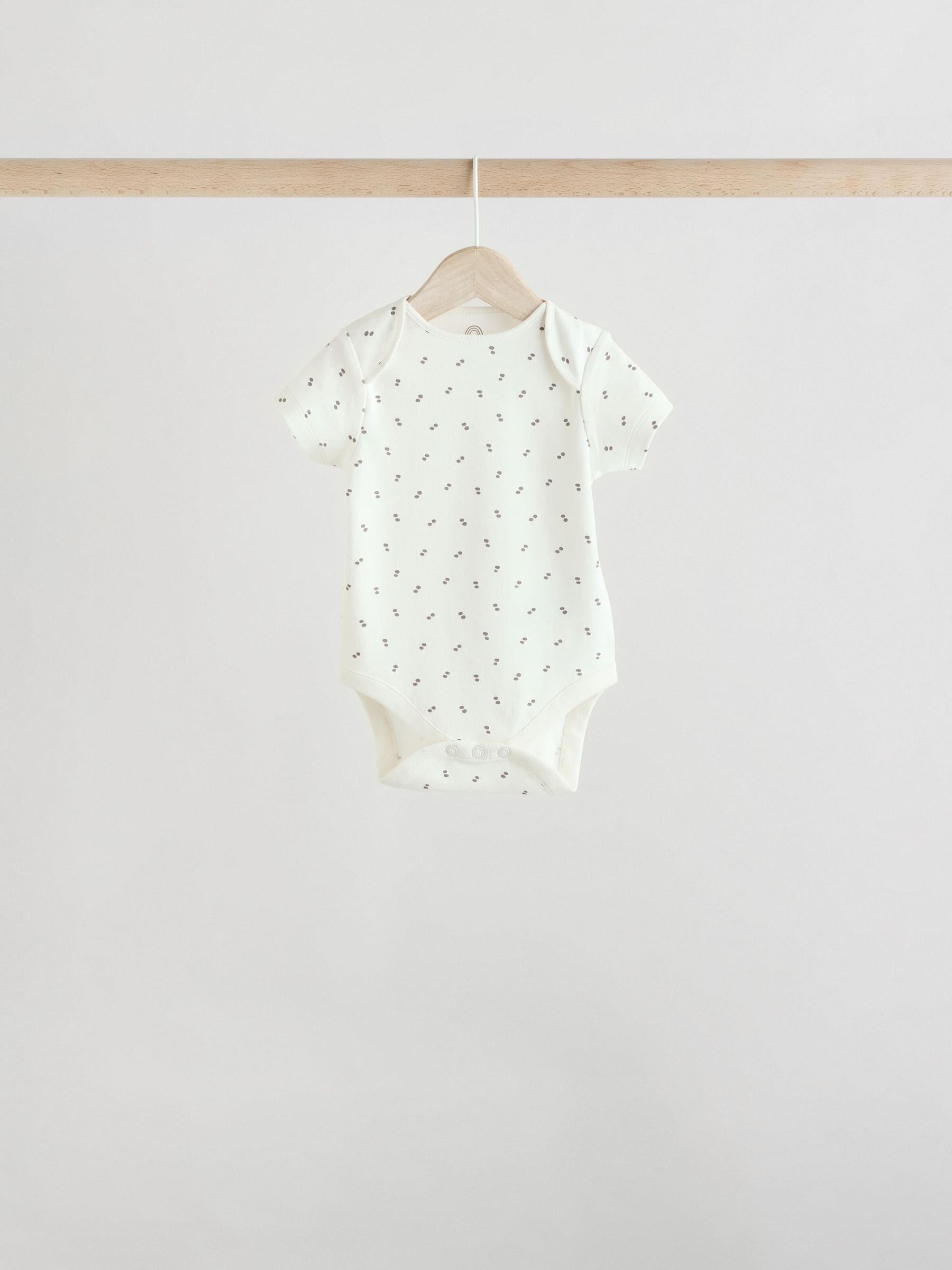 Grijs met zebraprint - Baby Bodysuits met Korte mouwen 100% katoen 5 verpakking