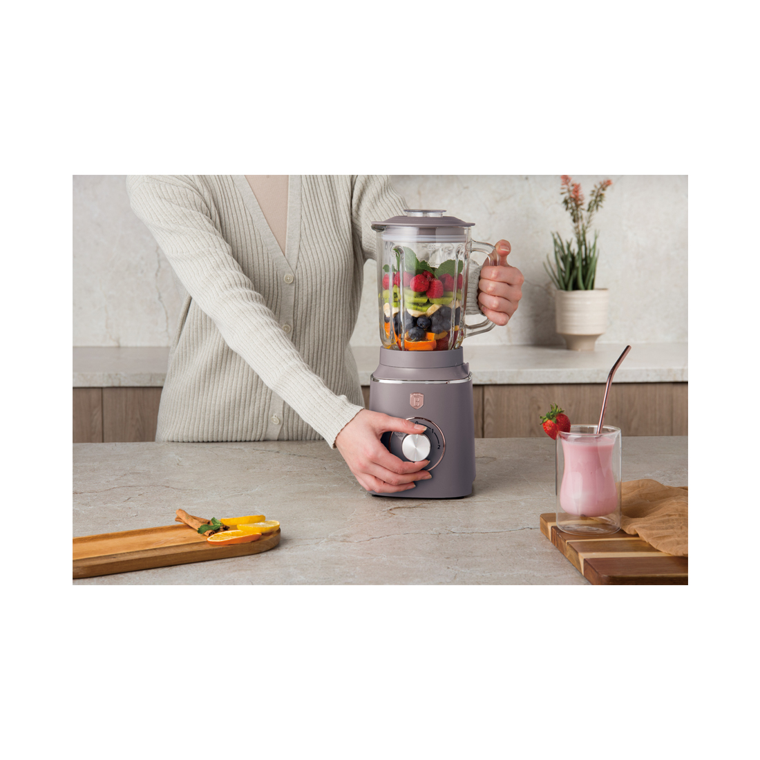 Berlinger Haus Standmixer matt Taupe Collection