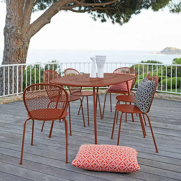 Fermob - Lorette Outdoorkissen 44 x 44 cm, lakritze