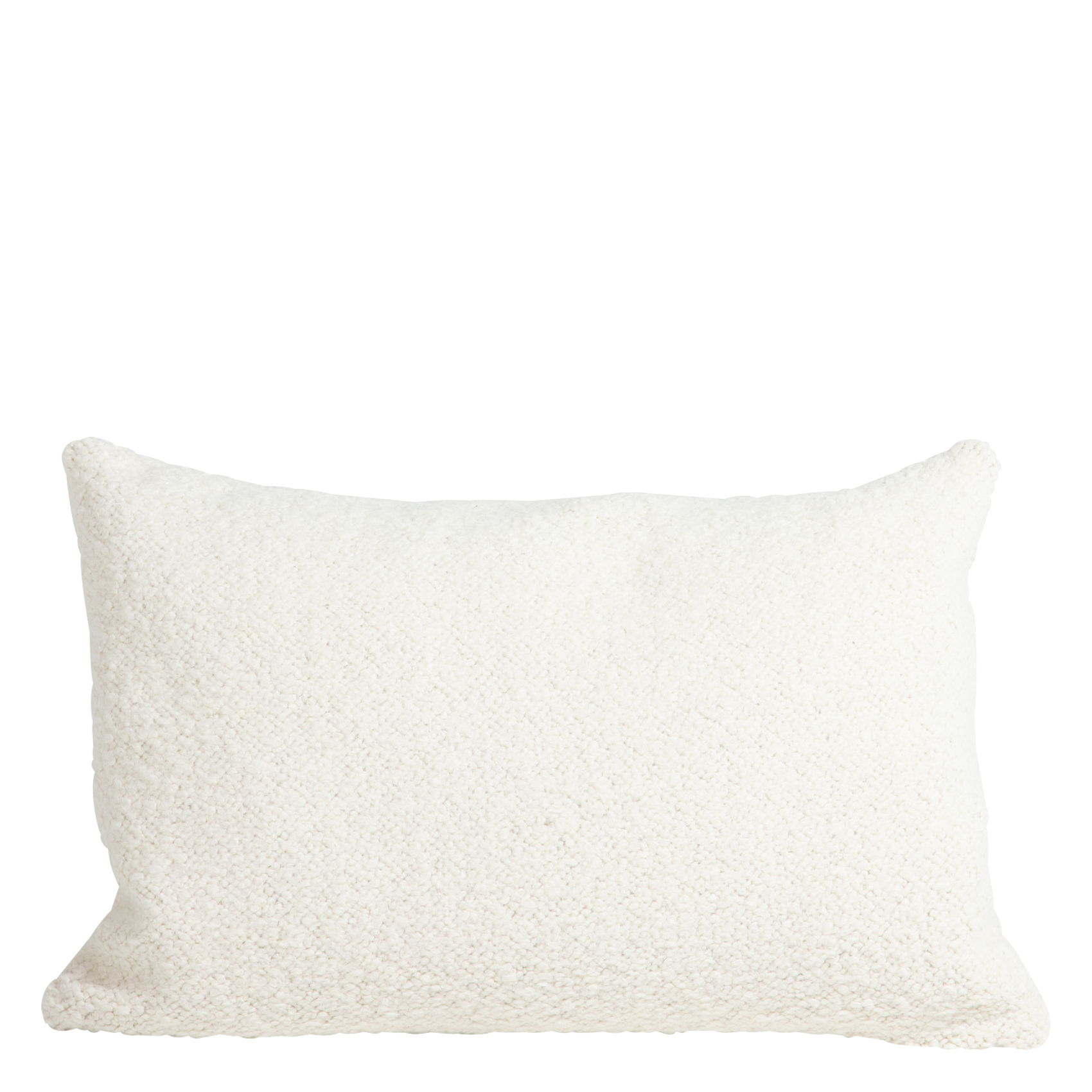 BELIZE - Coussin bouclette en lin et laine mélangés | Blanc