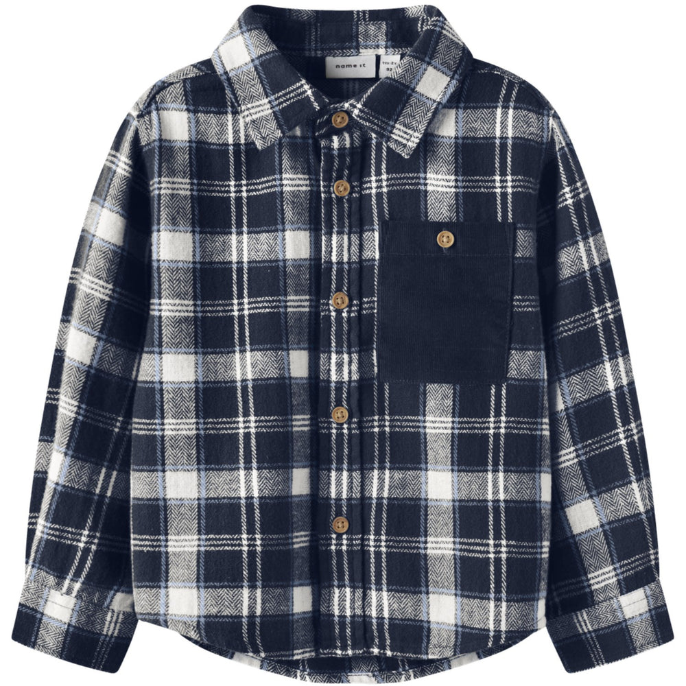 Køb Name It Navy Blazer Nmmsanto Ls Nreg Shirt