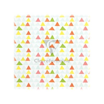 Clairefontaine Excellia Tiny Rolls - Papier cadeau triangles - 35 cm x 5 m - 80 g/m²