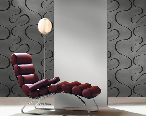 Vliesbehang 53340 Colani VISIONS abstract grijs zilver