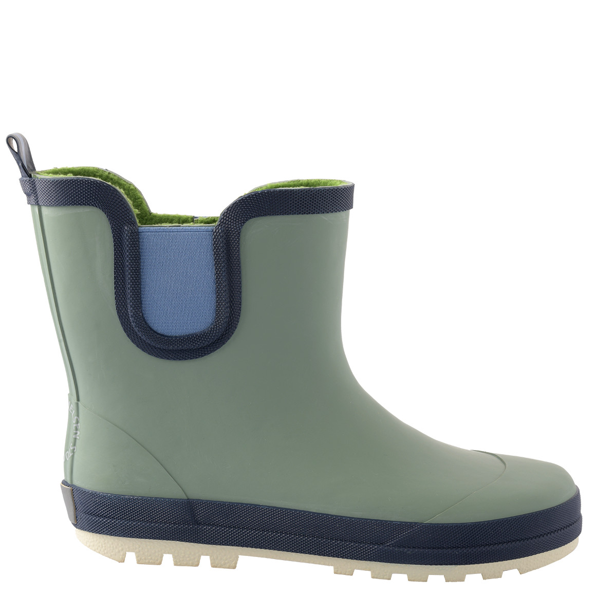 Jonas Nielsen Kinder Gummistiefel mit niedrigem Schaft helloliv / dunkelblau / hellblau
