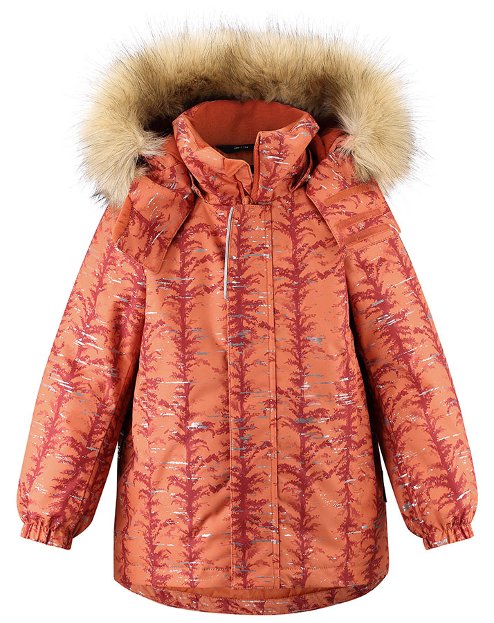 Winterjacke SPRIG mit Kunstfellbesatz in orange