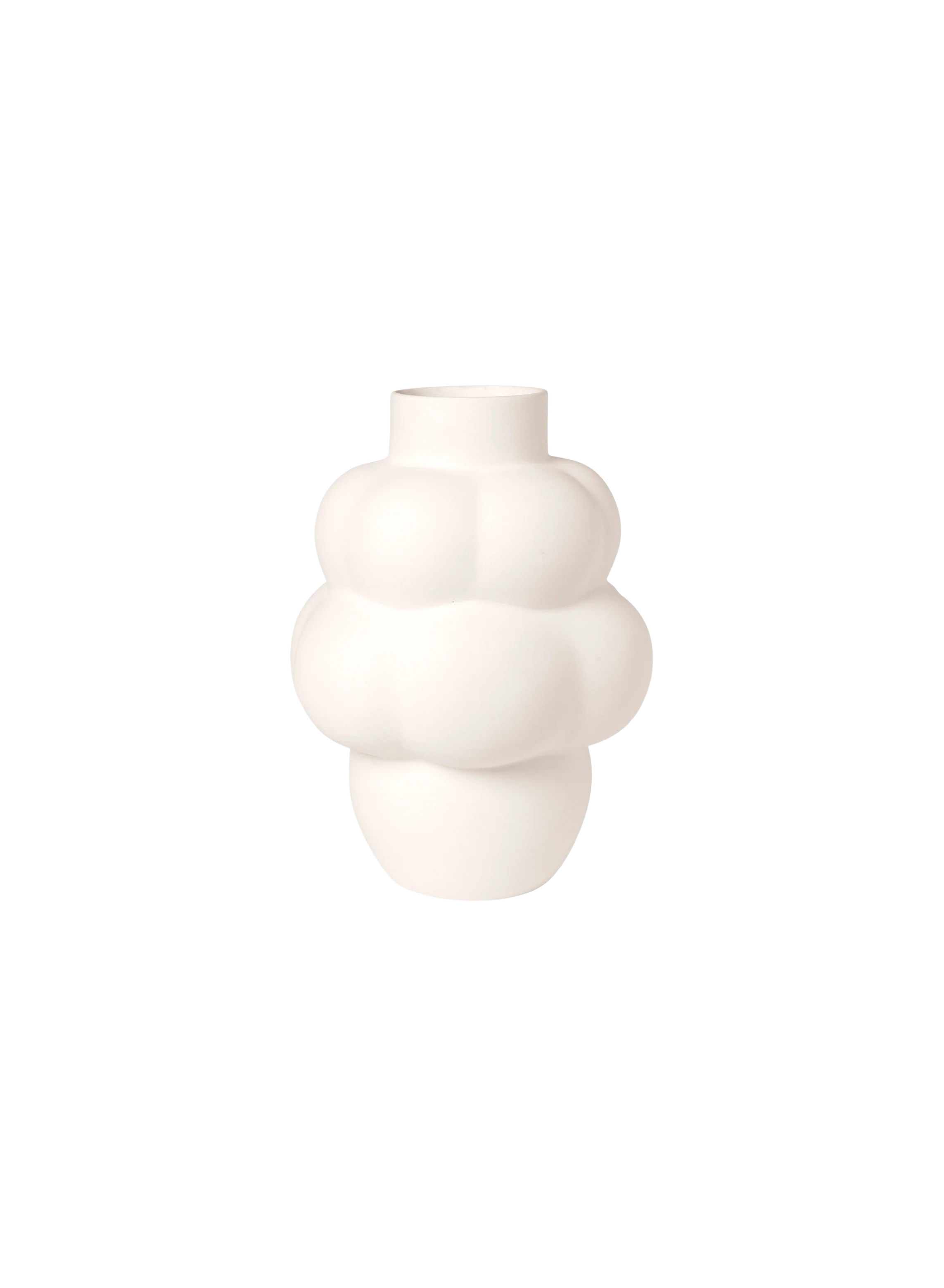 Louise Roe  Balloon Vase #04, Petit Raw White - H:18