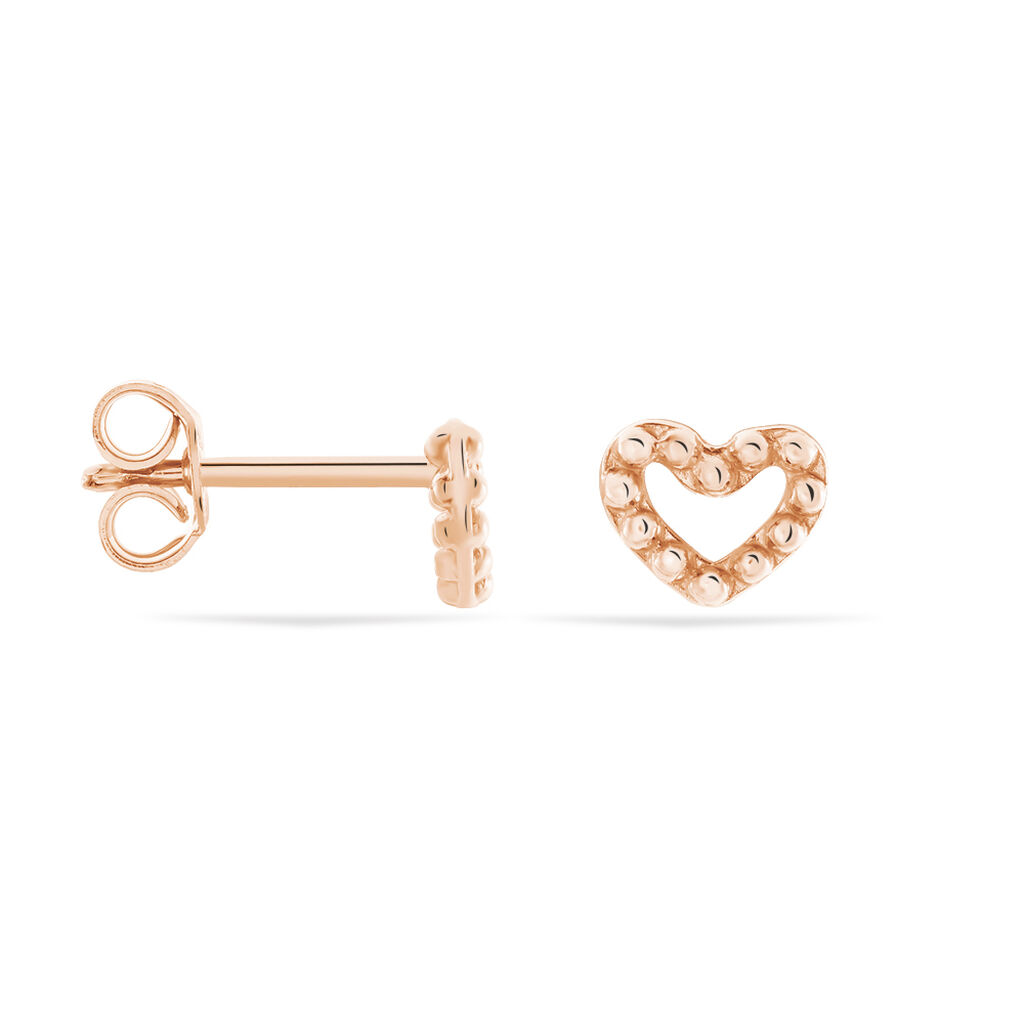 Boucles D'oreilles Puces Menel Argent Rose