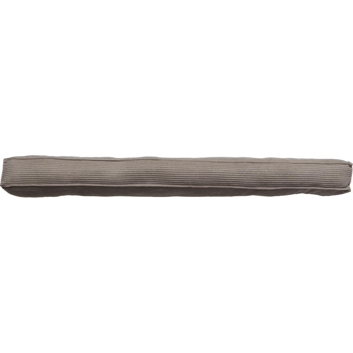 BOUDIN PORTE CARRE VELOURS 80CM BANDE AGRIPP TAUPE