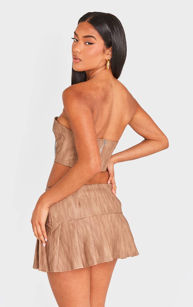 Haut Bandeau En Synthétiquecuir Lavé Avec Détail Boucle