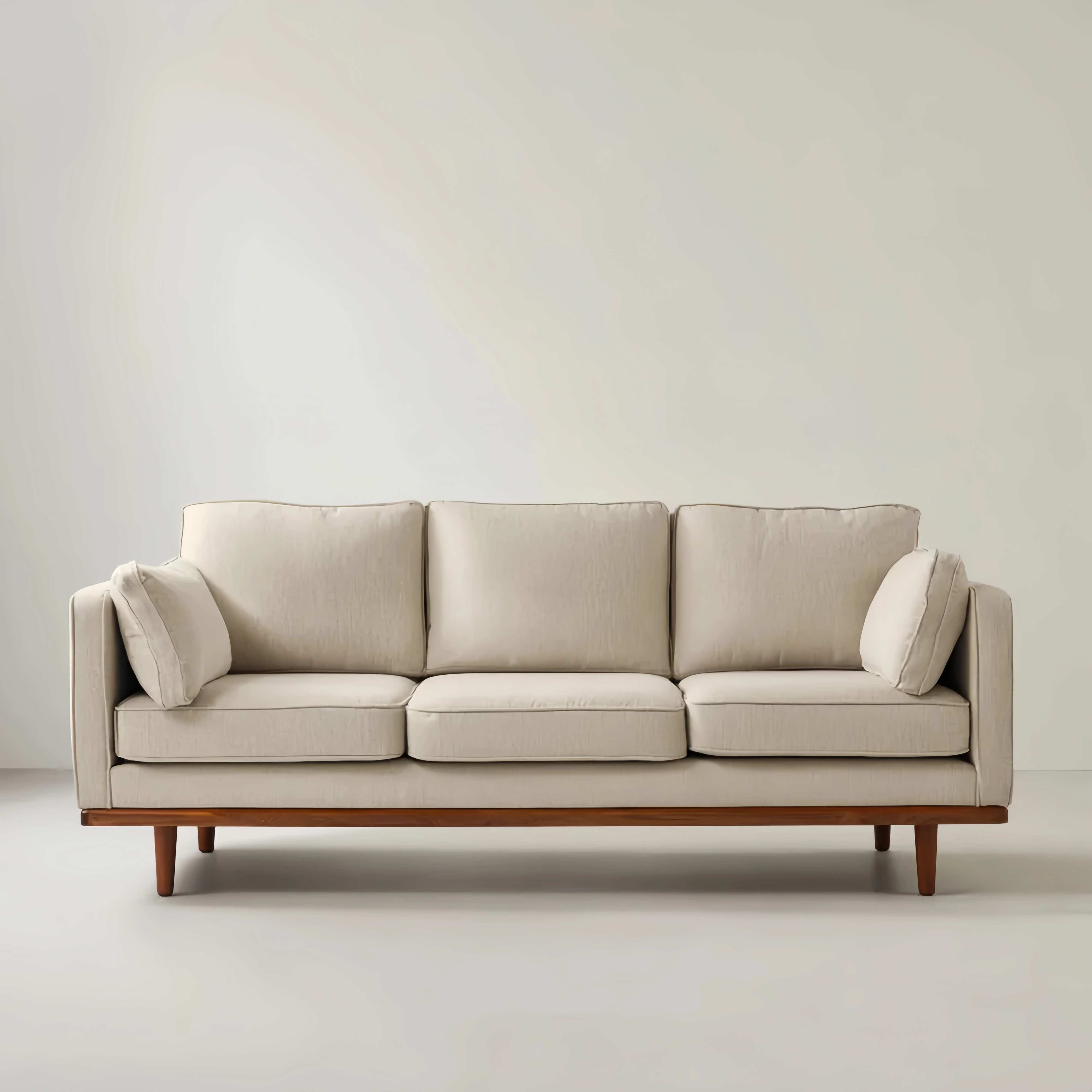 3-Sitzer-Sofa Stoffpolsterung 210x85x75 cm – Beige – Skandinavisches Design