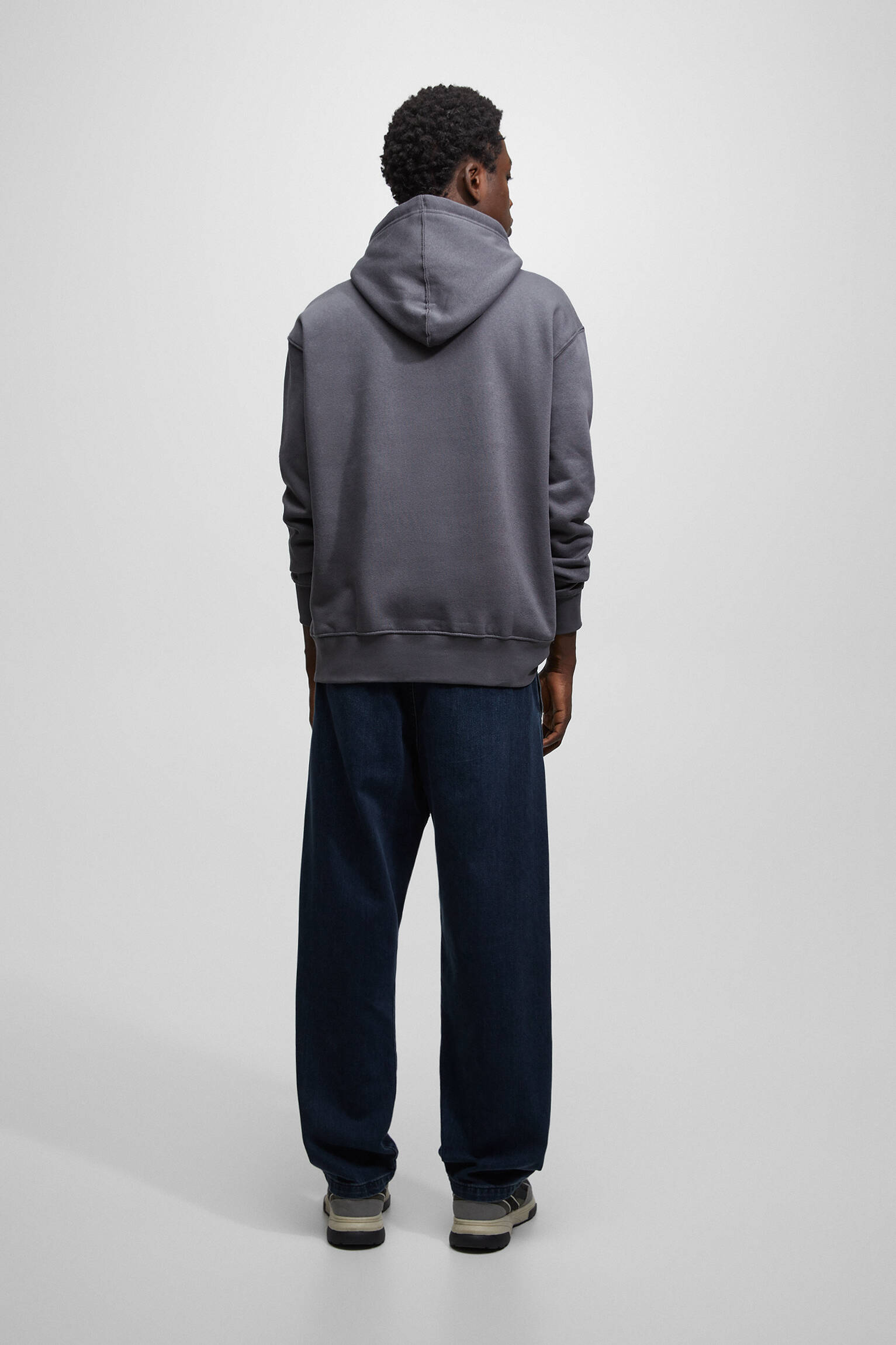 CALÇA JEANS DE PERNA LARGA - AZUL LAVANDA