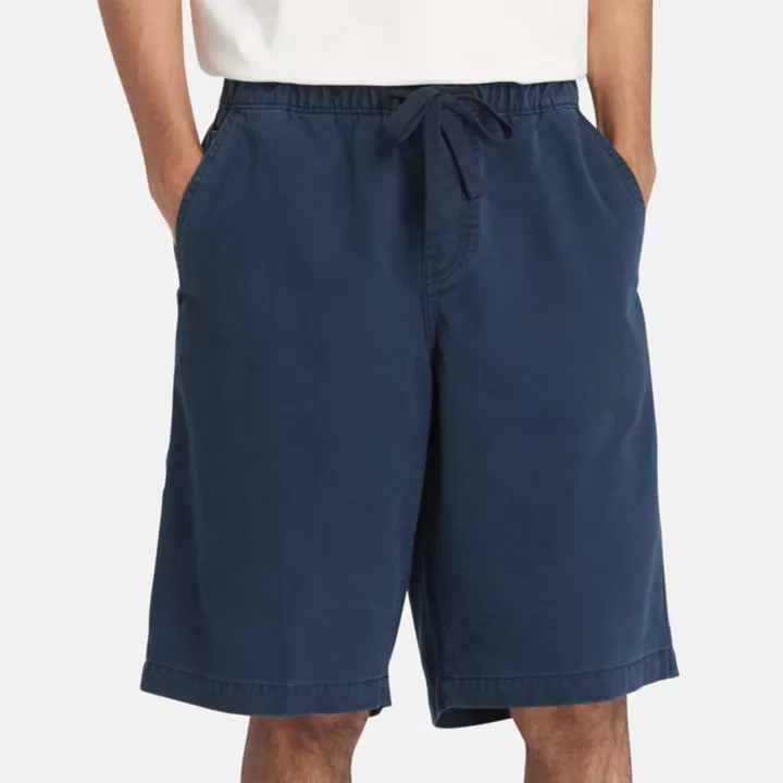 Short charpentier en sergé épais pour homme en bleu marine