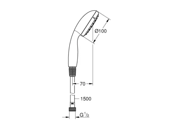 Douchette GROHE Vitalio Start 100 Quickfix