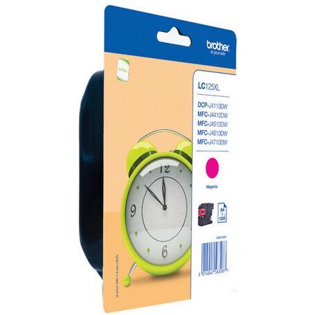 Cartouche Brother LC125XL couleurs séparées haute capacité pour imprimante jet d'encre