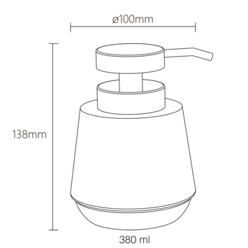 Sealskin Zeepdispenser Mood groen 380 ml vrijstaand