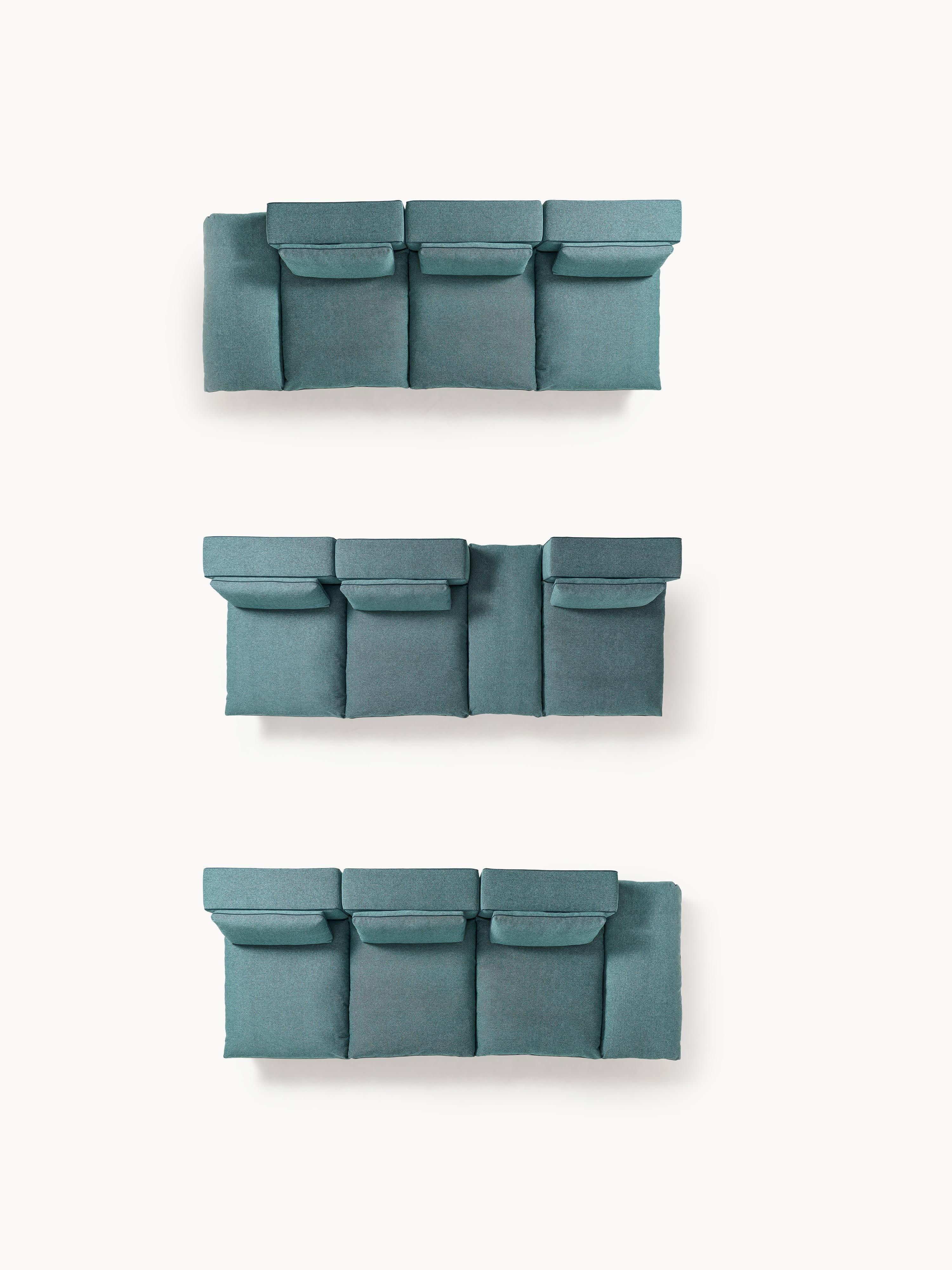 Modulaire XL-bank Felix (3-zits) met poef