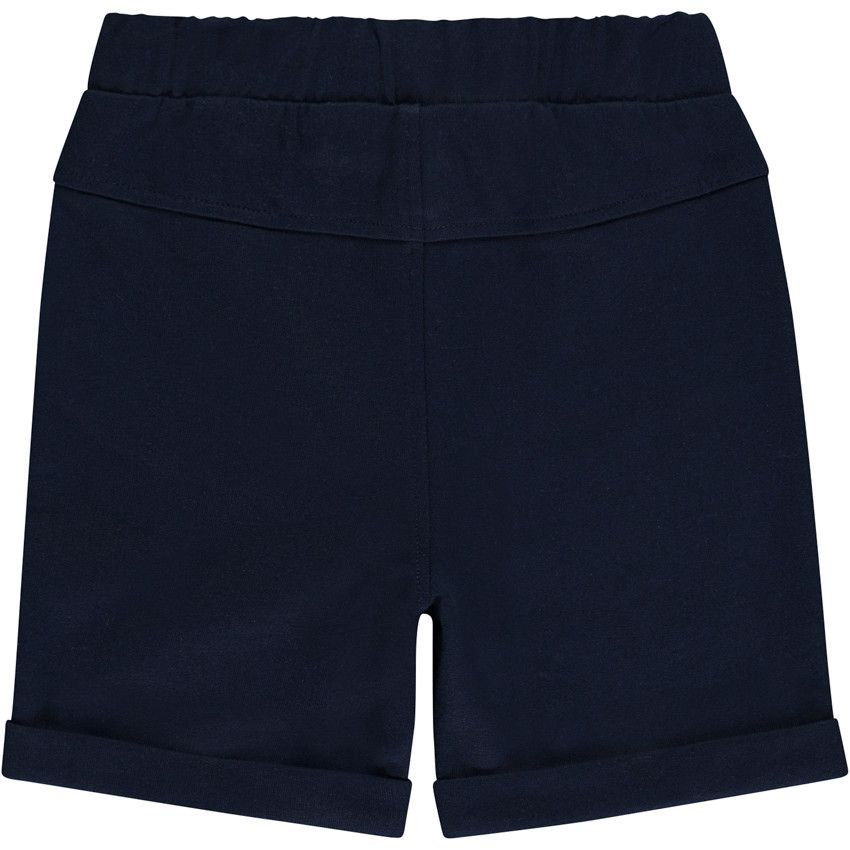 Lot de 2 bermudas molleton uni et imprimé pour bébé garçon - Bleu marine
