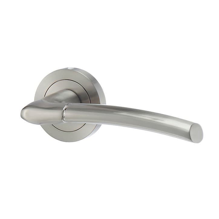 Ensemble poignées de porte rosace Colours Hirel chrome