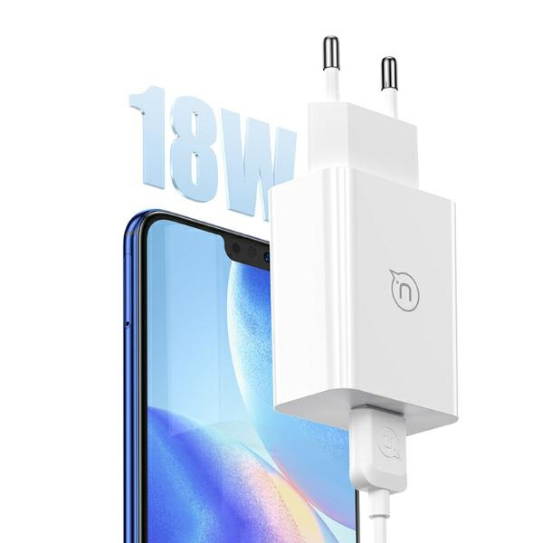 (18W) USB C Ladegerät Netzteil Fast Charger Power Delivery 3.0   (1m) USB C Ladekabel (USA001486) - Weiss