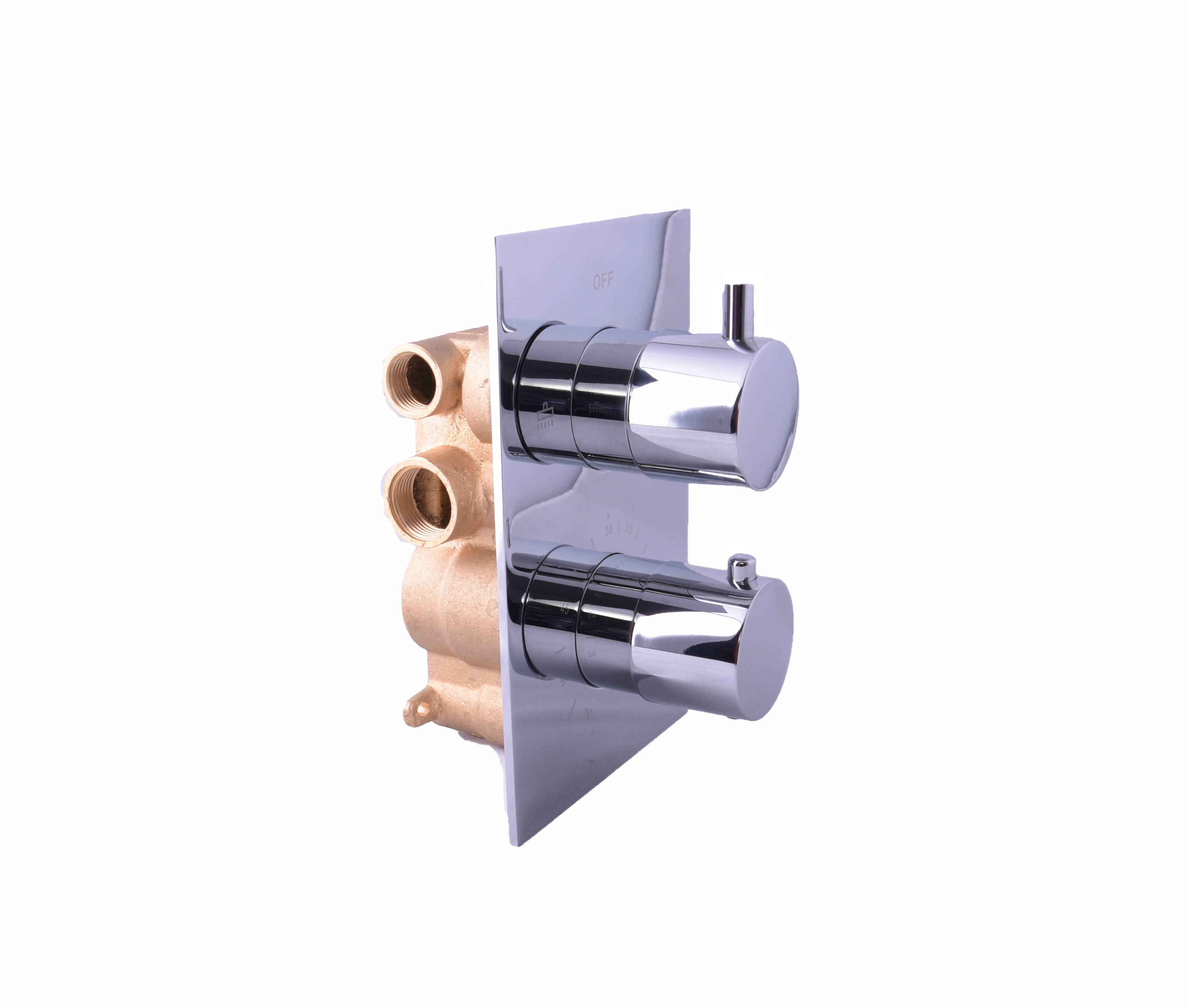 Saniclear Talpa thermostatische inbouw badkraan met afvoer / overloopcombinatie
