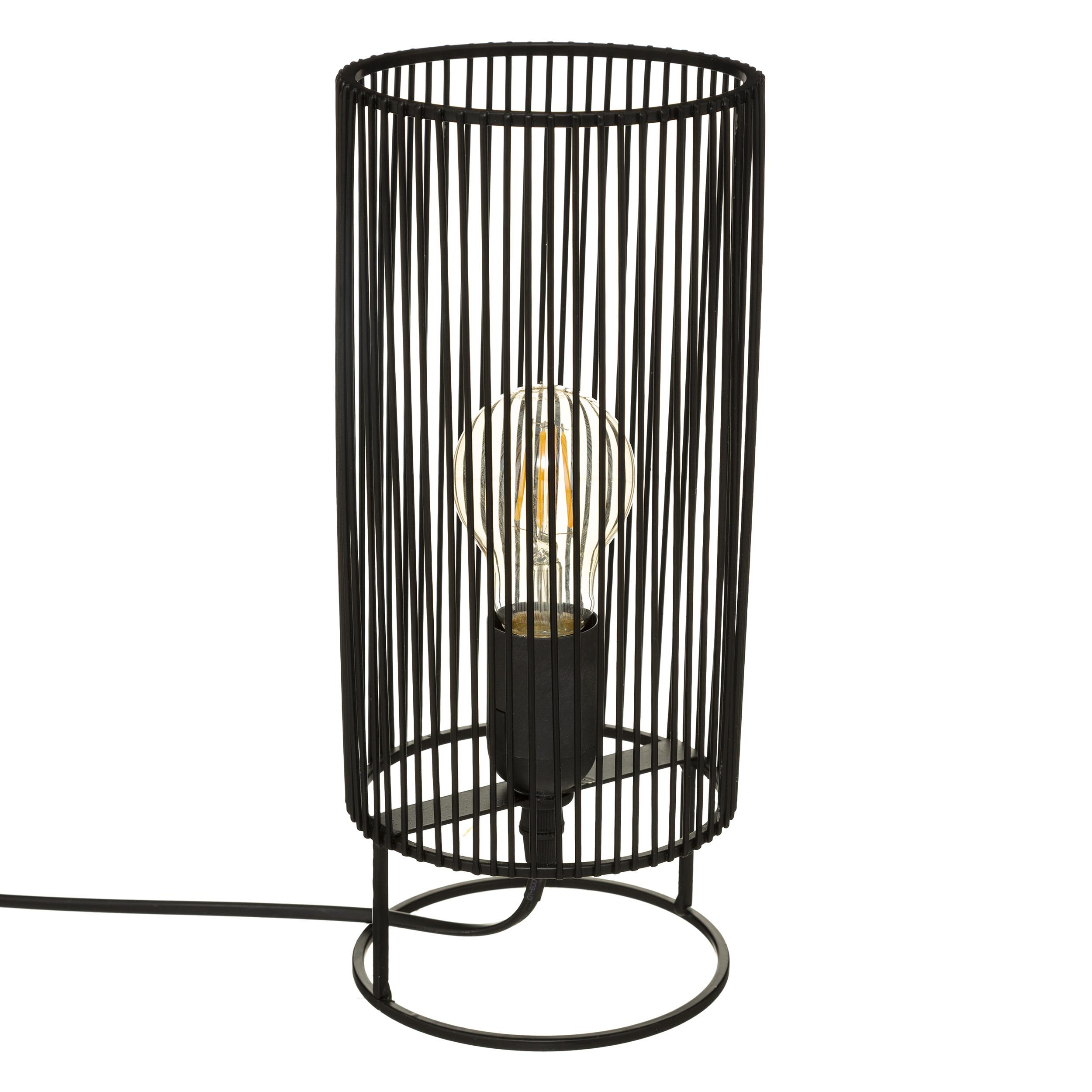 LAMPE NORA NOIR H.30CM