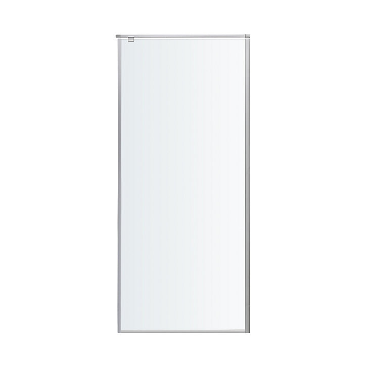 Paroi de douche fixe GoodHome Ezili transparente alu brossé 90 cm