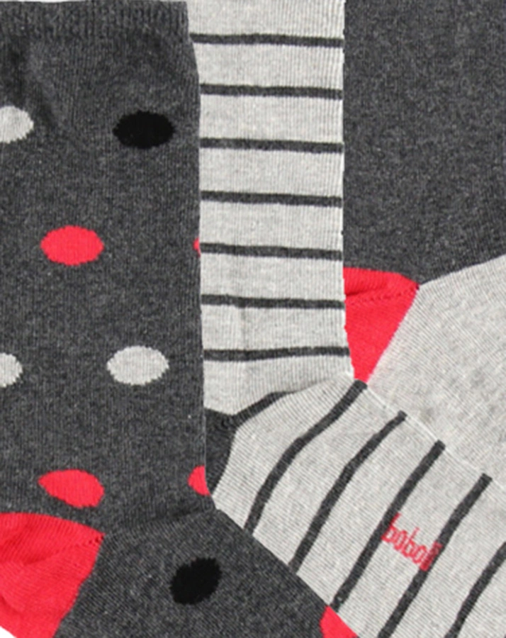 Socken MIX IT UP – DOTS 3er Pack in grau