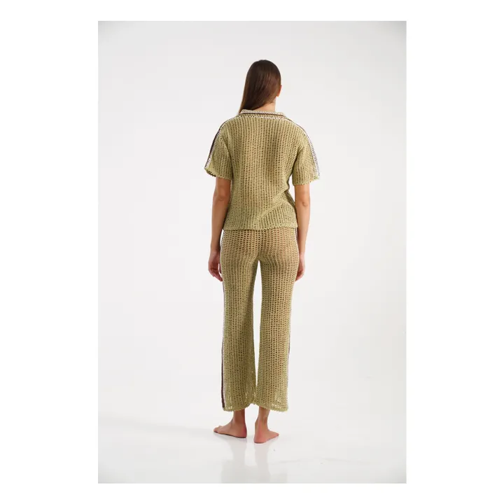 She Made Me Pantalon Rahi Crochet | Vert kaki