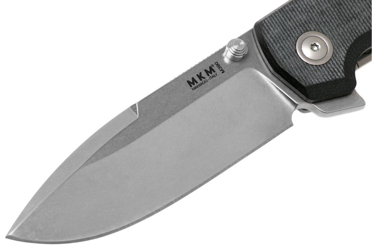 MKM Maximo MM-BCT Black Canvas Micarta zakmes, Bob Terzuola design