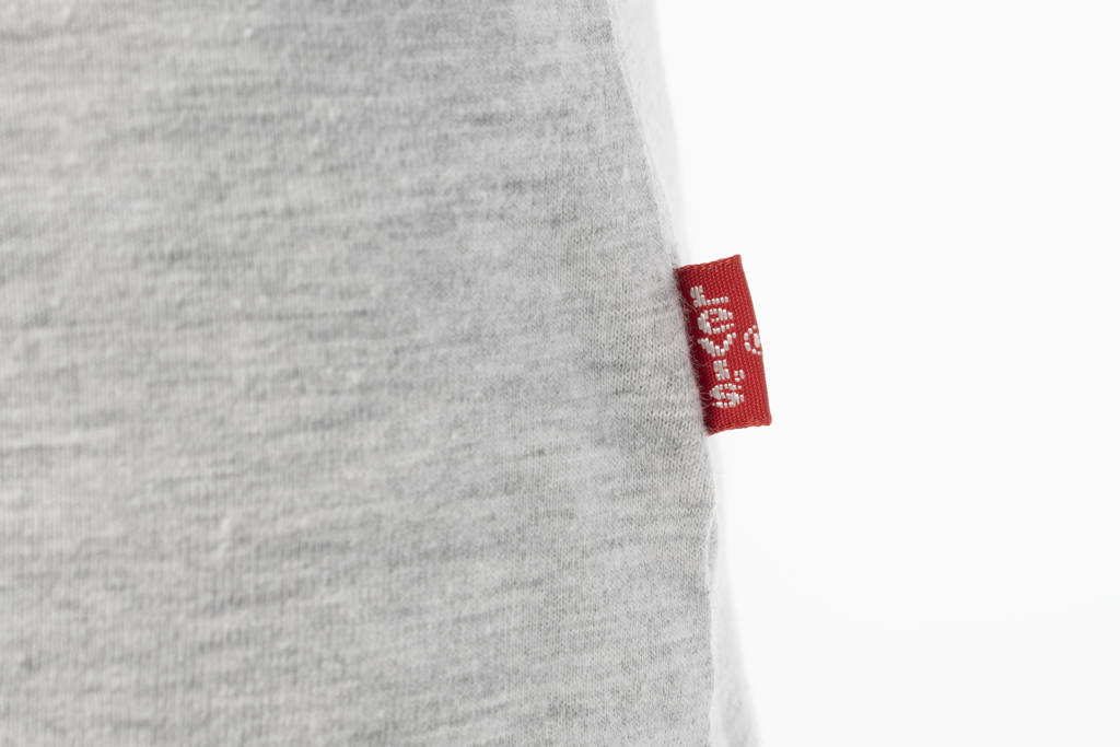 Levi's T-shirt Batwing met logo lichtgrijs