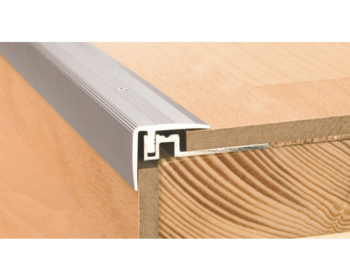 Traprandprofiel aluminium PS 400 zilver 30x25x1000mm