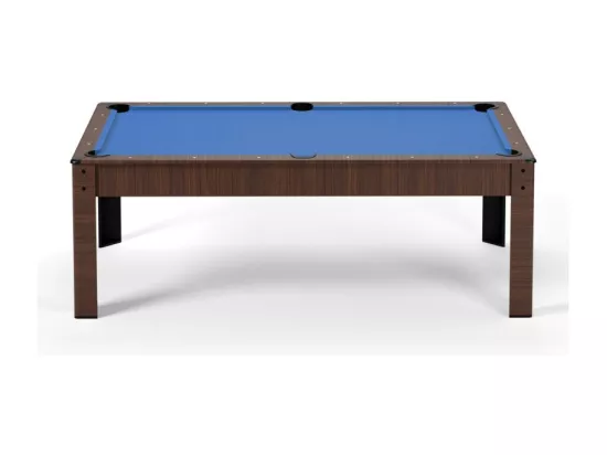 Billard Américain convertible table 8places KITBILL 7Ft - 226,5 x 126,5 x 80 cm Plateau dînatoire et accessoires inclus - Marron