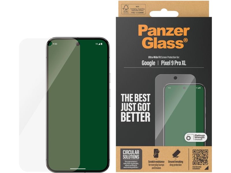 Panzerglass Displayschutz Ultra Wide Fit Pixel 9 Pro XL Display-Schutzfolie für das Google Pixel 9 Pro XL