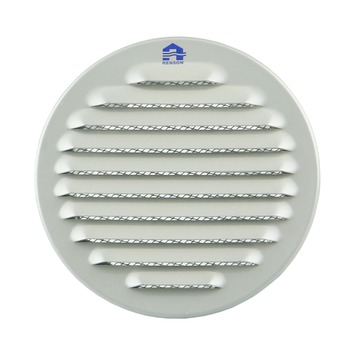 Renson Ventilatierooster Inbouw Rond ALU Grijs RAL ø100 mm